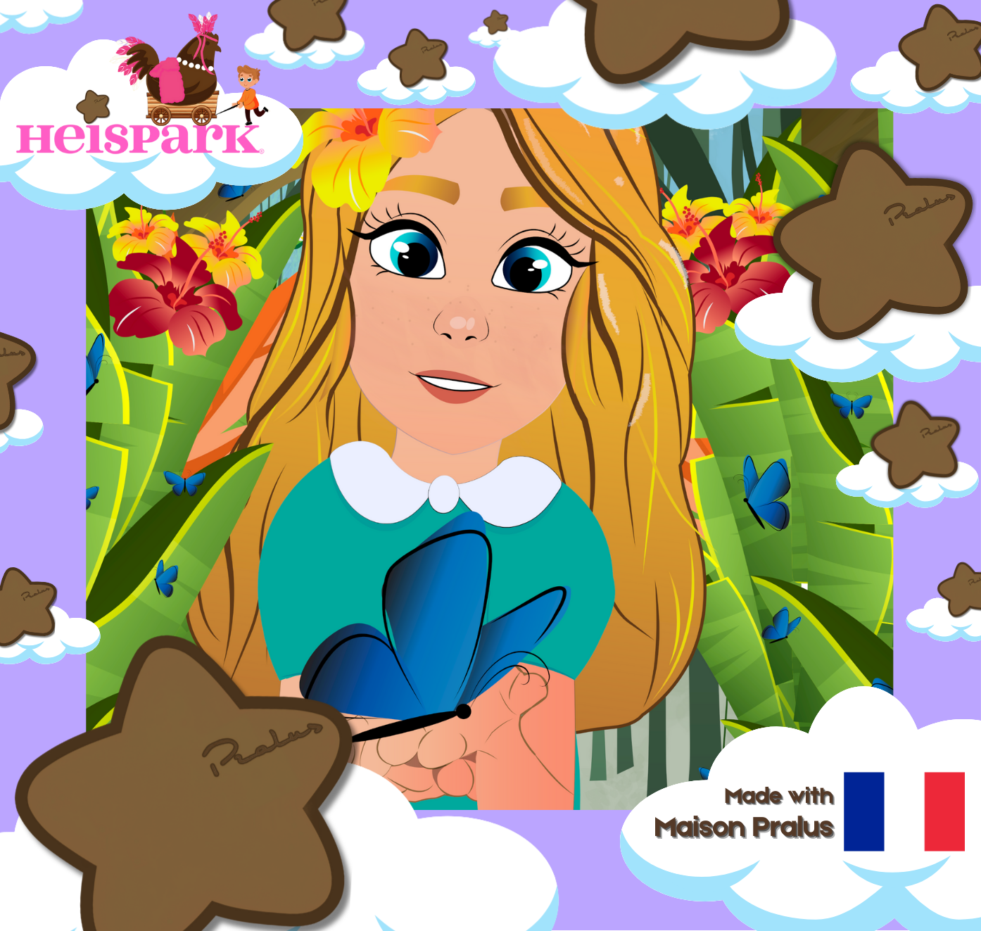 @Butterfly.Secrets, an influencer's story, Brazil© with butterfly glitter sticker - Milk Chocolate Stars