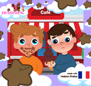François and Vincent, Roanne© Boys on glitter stickers - Milk Chocolate Stars