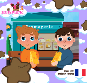 François and Vincent, Roanne© with cheese glitter Sticker - Milk Chocolate Stars