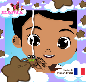 Jonny with Mr. Spider glitter sticker - Milk Chocolate Stars