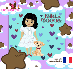 Kiki Eats Cocoa© with Kiki and Boston glitter sticker - Milk Chocolate Stars