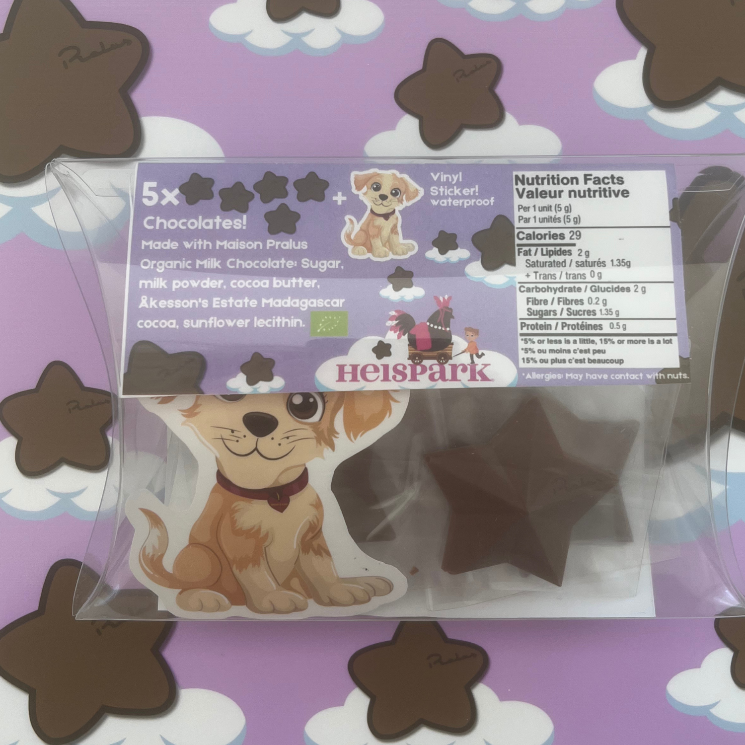 Boston, Milk Chocolate Stars, Made with Maison Pralus, and sticker